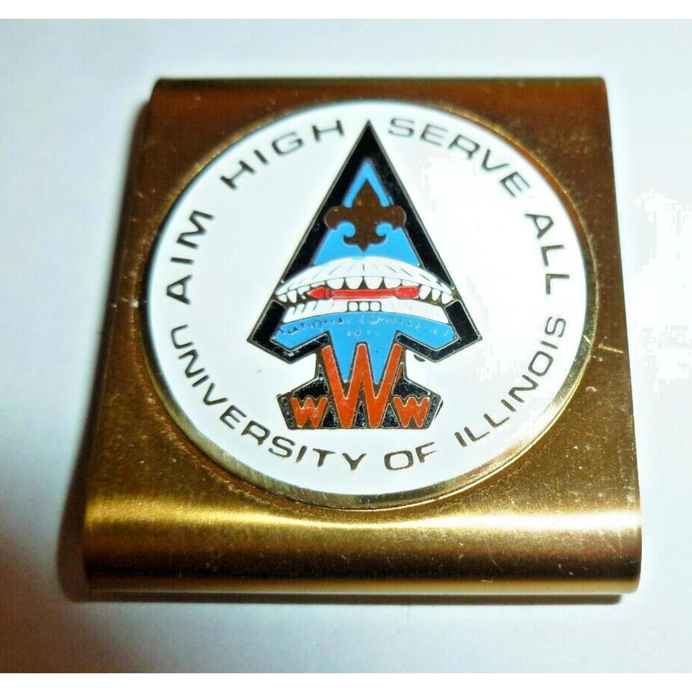 Vintage Boy Scout BSA Belt Loop Aim High Serve All University of Illinois WWW